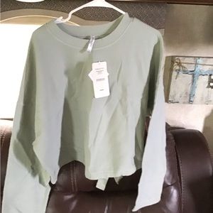 Fabletics open back long sleeve sweatshirt, size l